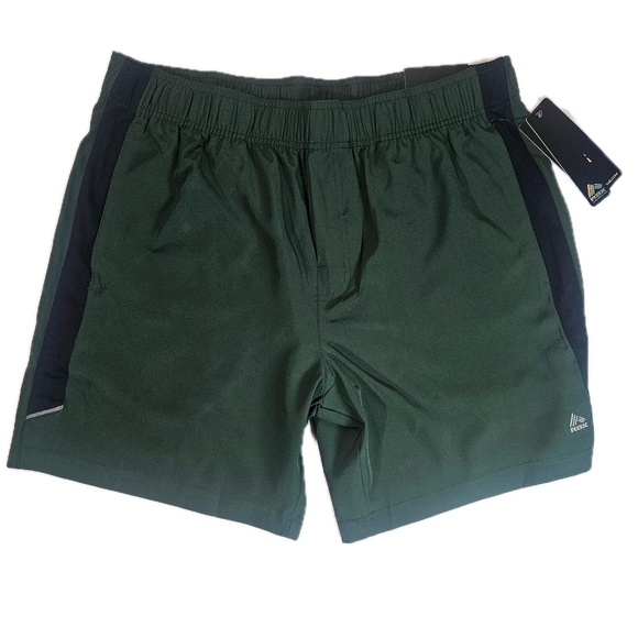RBX Training Shorts Mens XL Green Black Performance 7 Inch Inseam Athletic Gym - Picture 1 of 6